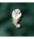XSB109 - White Feather Saree Brooch